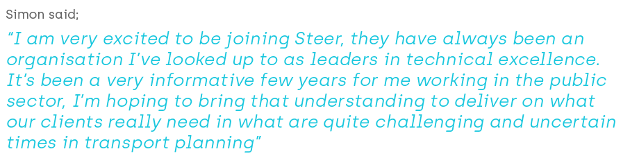 Simon Statham joins Steer - Simon quote