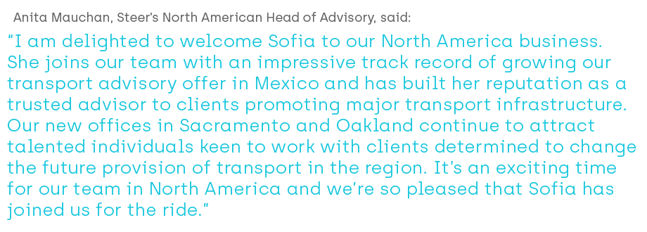 Sofia Arroyo joins the Steer North American team 